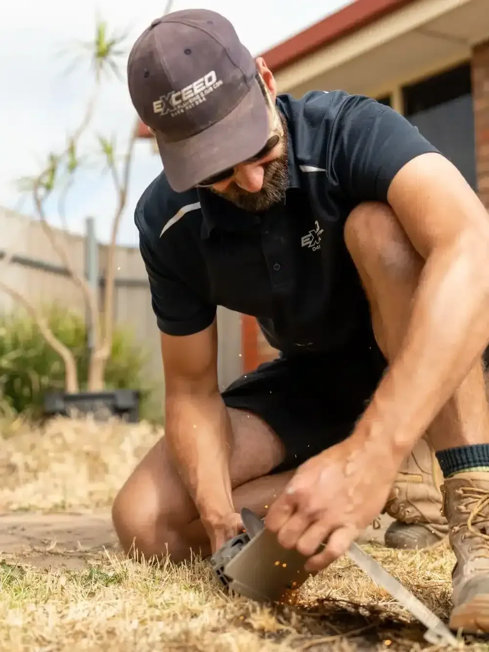 A Valley View plumber at work on a job